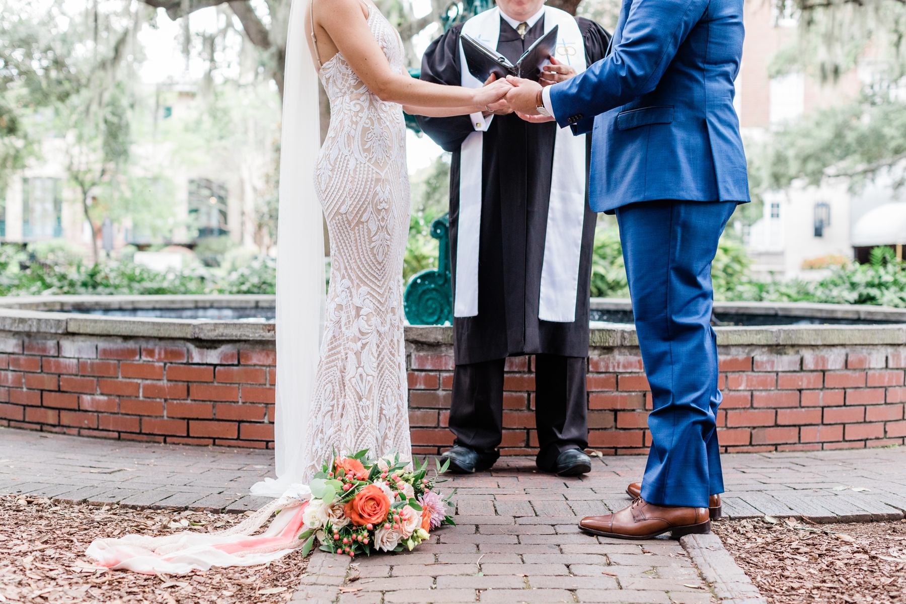 Emma and Steve’s summer elopement in Historic Savannah