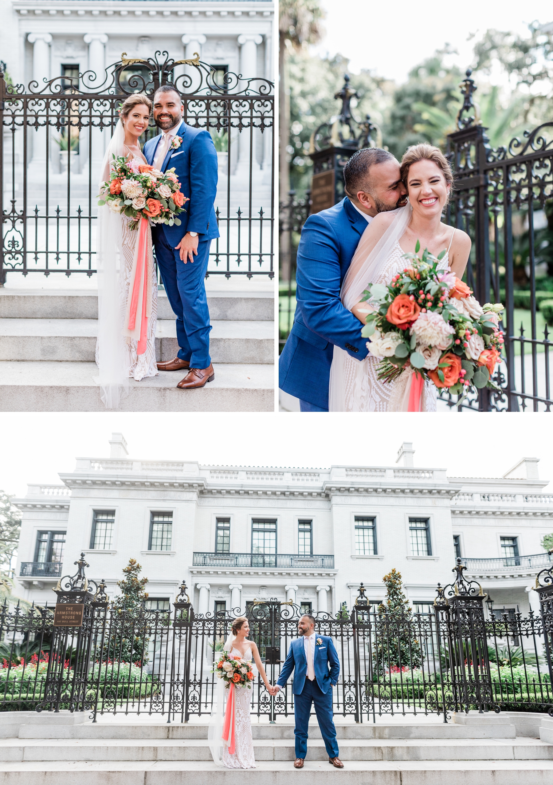 Intimate elopement in Lafayette Square, Savannah