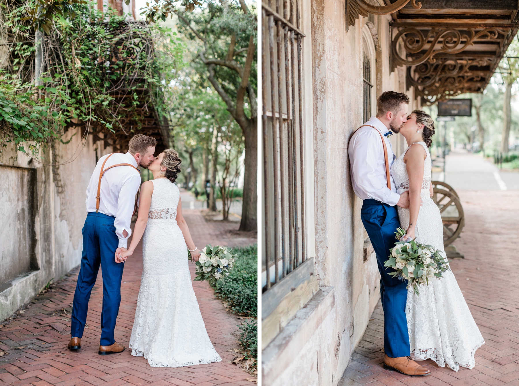 Hailee and John’s elopement in Forsyth Park by The Savannah Elopement Package
