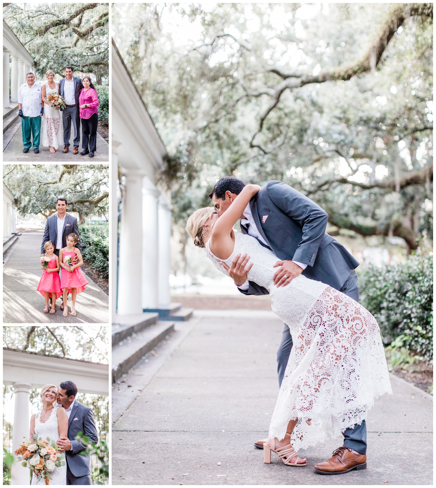 Couples portraits and family portraits in Forsyth Park