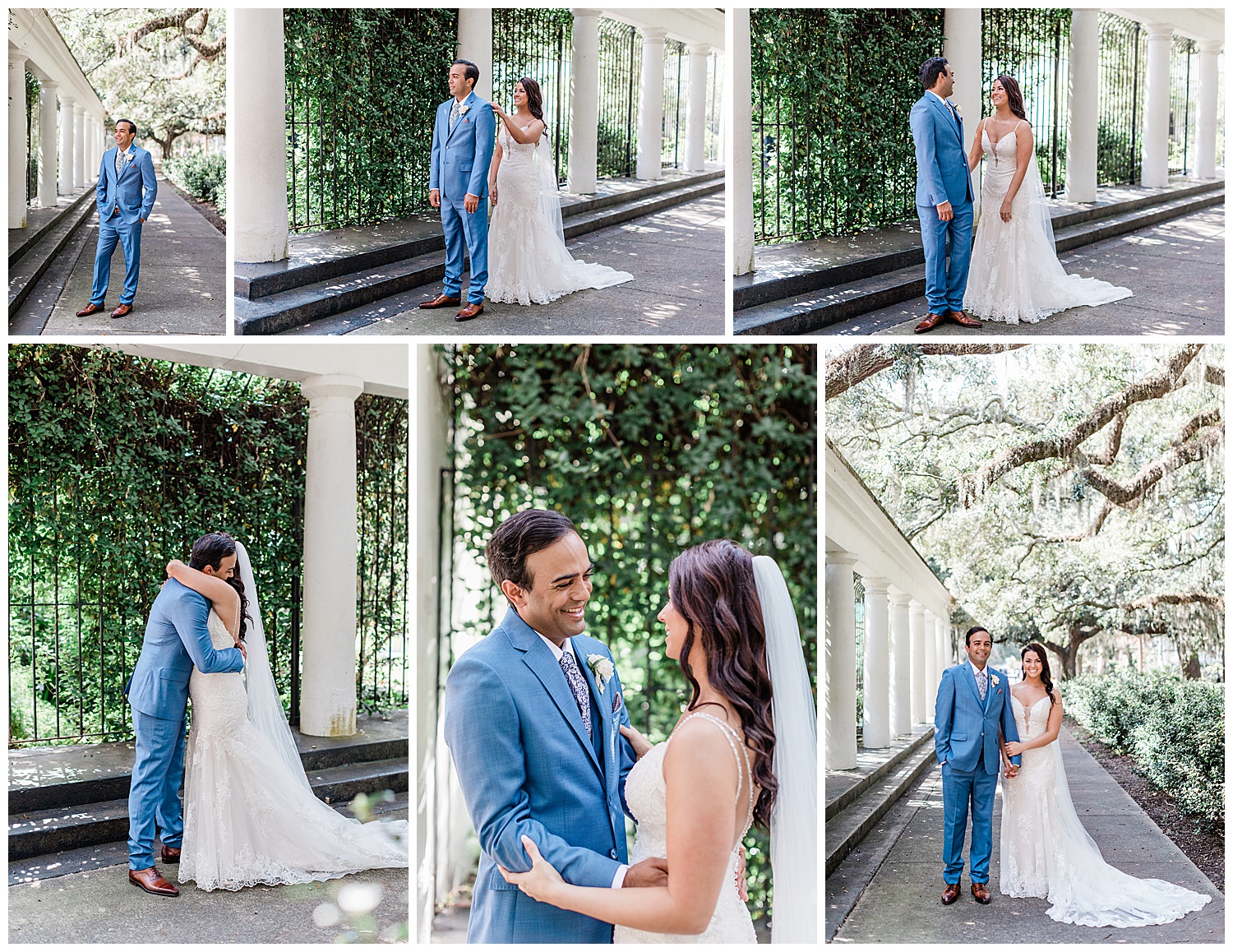 First look photos before ceremony | Savannah Elopement Package