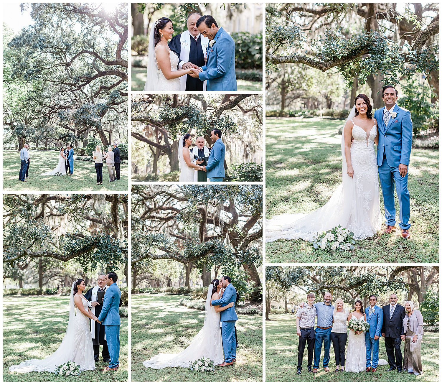 Ceremony at Forsyth Park with the Savannah Elopement Package
