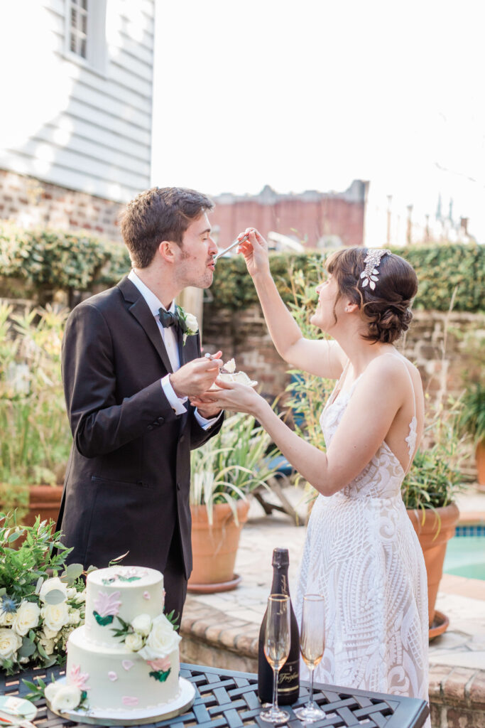 Symbolic Wedding Ceremony in Savannah with cake by Wicked Cakes