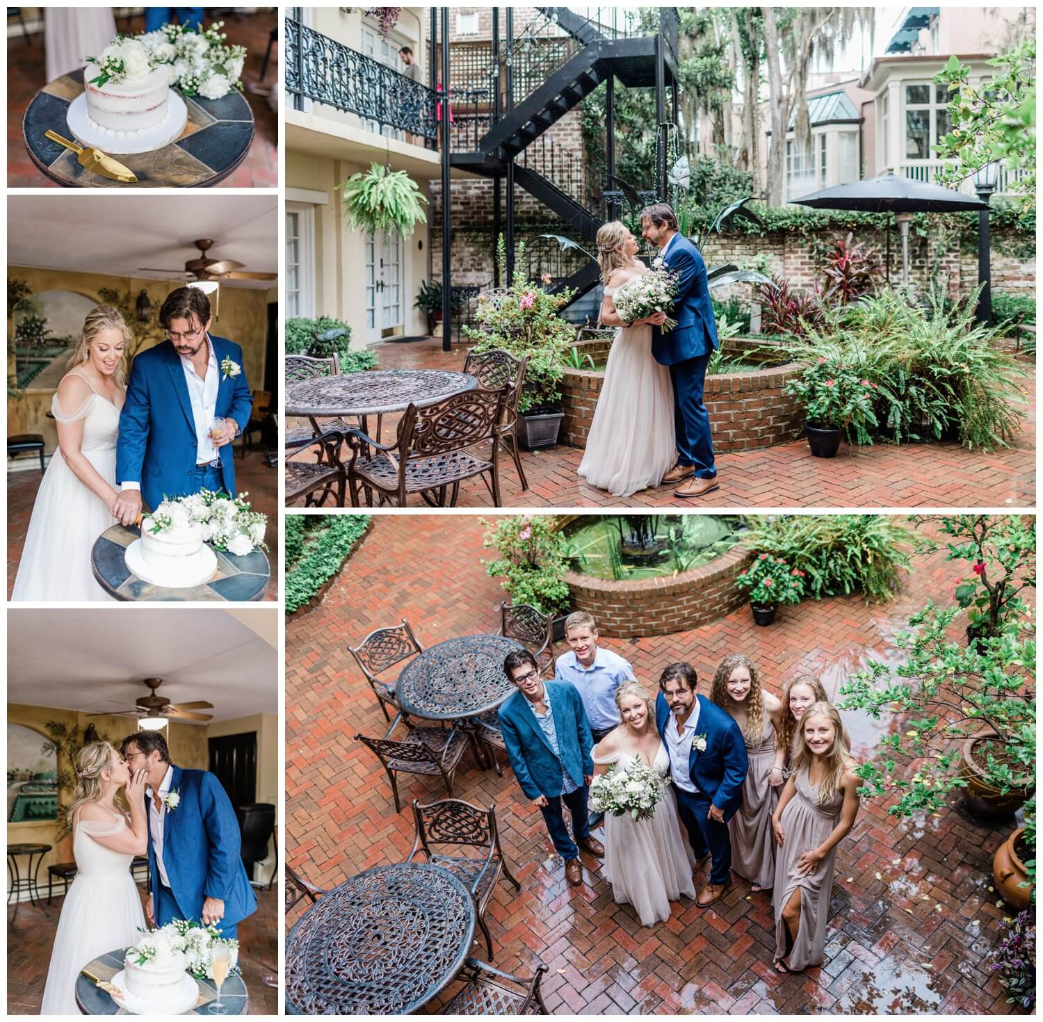 Reception with cake cutting - Savannah Elopement Package