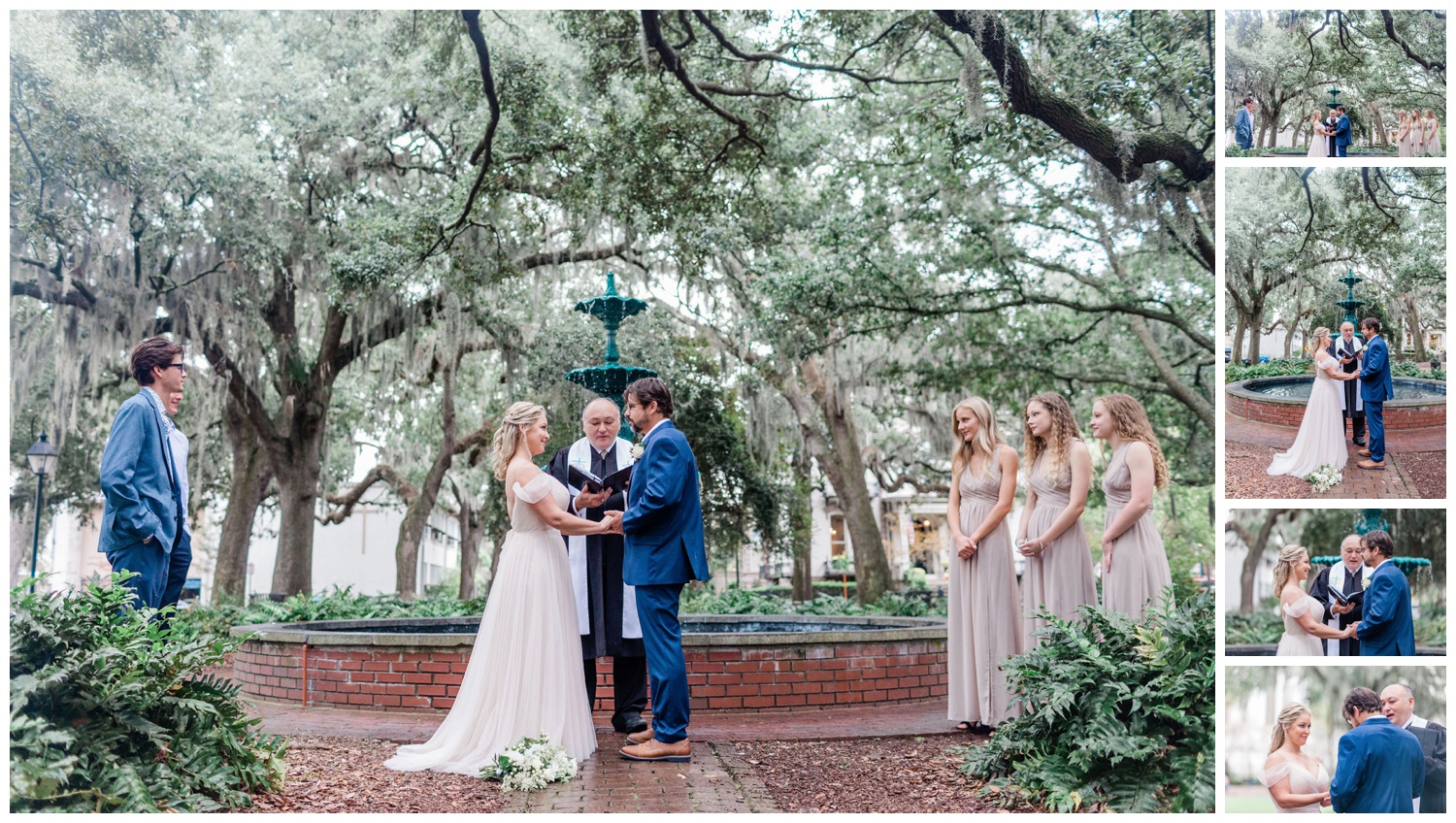Ceremony at Lafayette Square with The Savannah Elopement Package