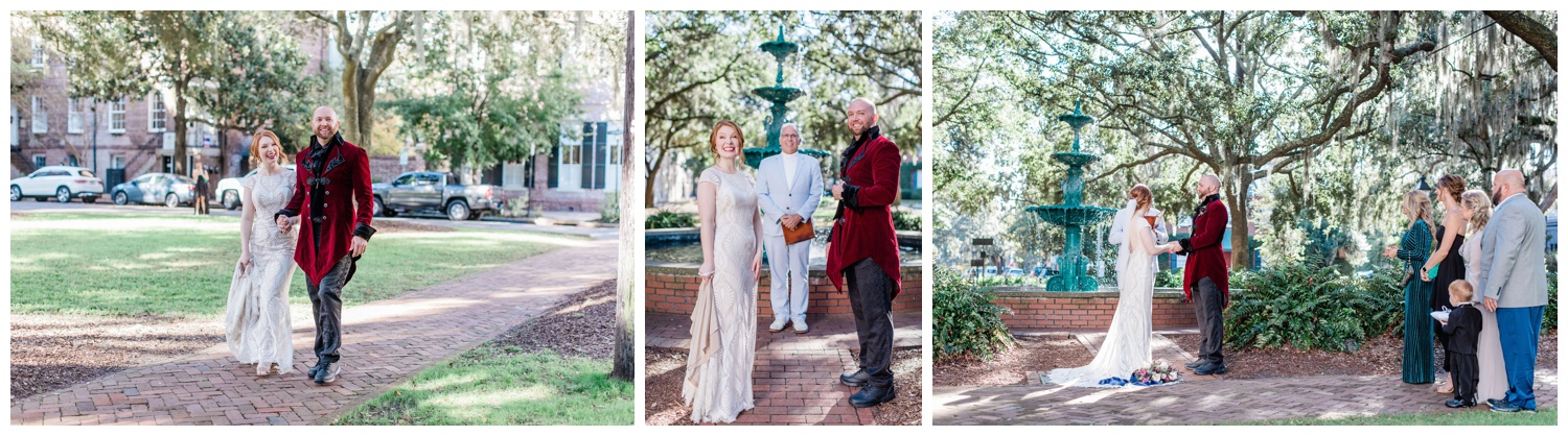 Layne + Nick's elopement in Lafayette Square - The Savannah Elopement Package