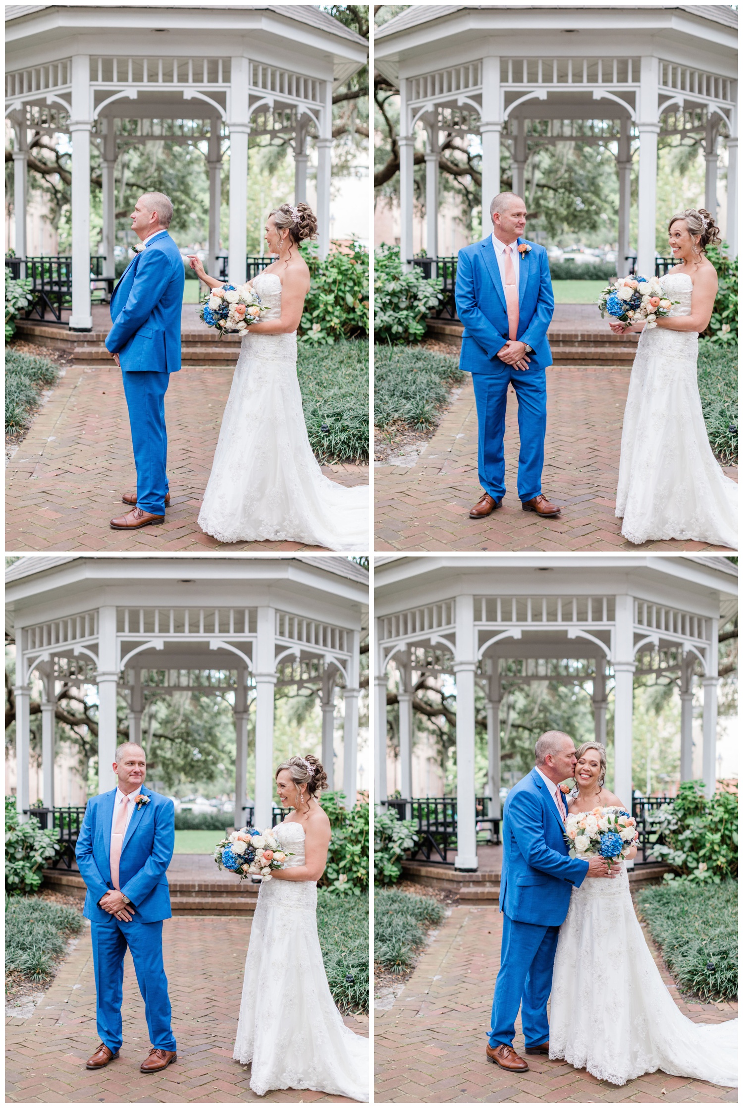 first look with Cindy and lee - savannah elopement package