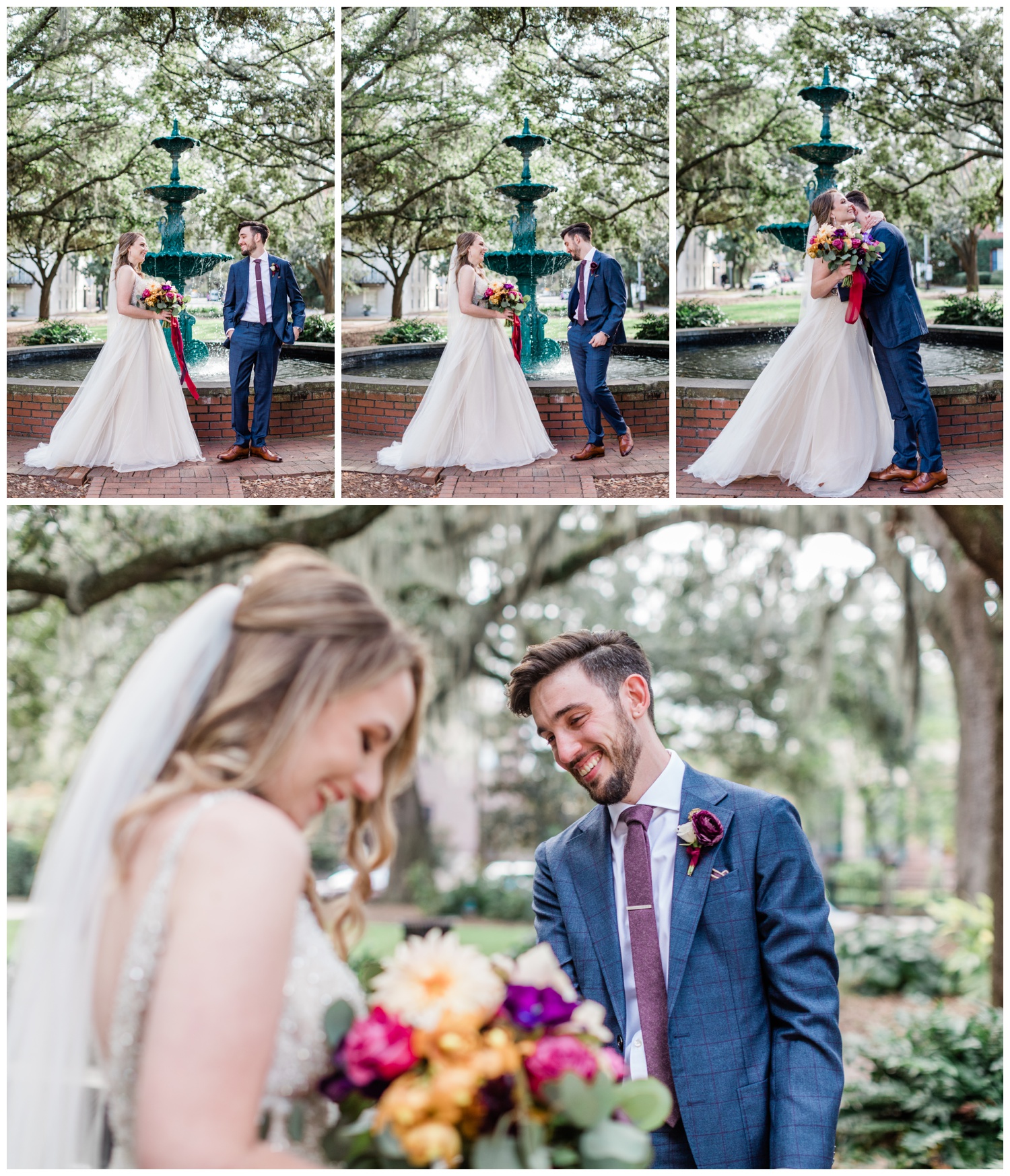 First look with the Savannah Elopement Package