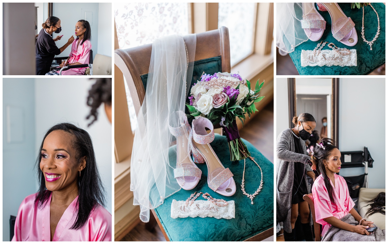 Getting ready photos - Savannah Elopement Package - Hair and makeup by Royal Makeup and Hair