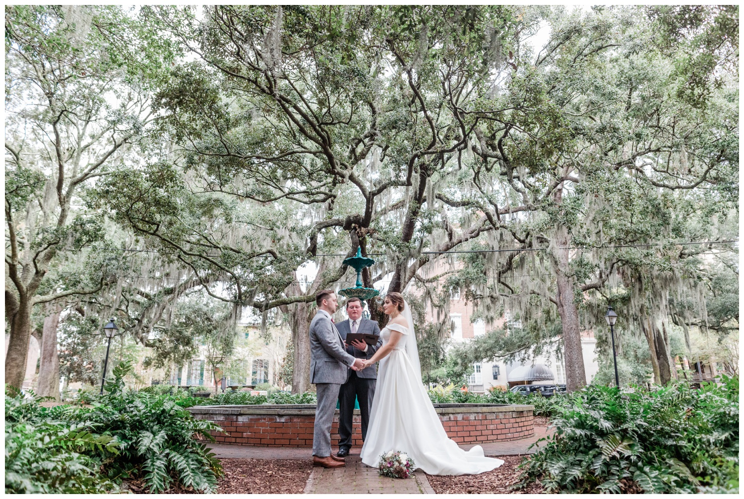 Ceremony under the oaks - The Savannah Elopement Package