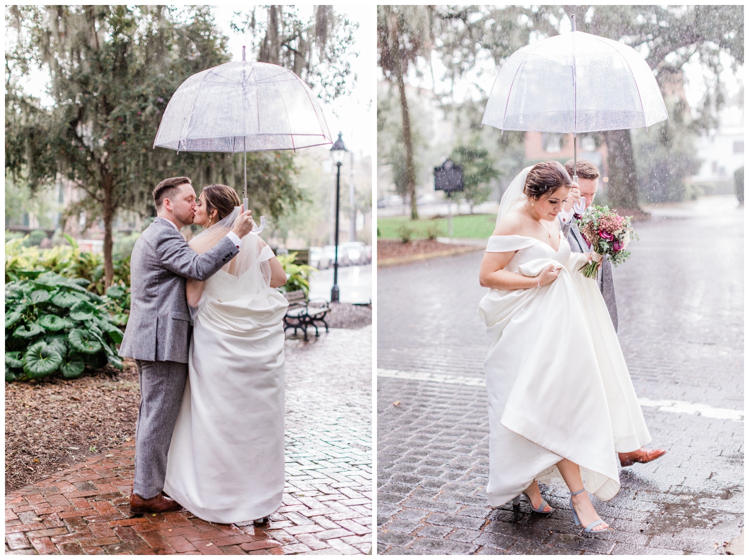 Rainy day wedding pictures - The Savannah Elopement Package