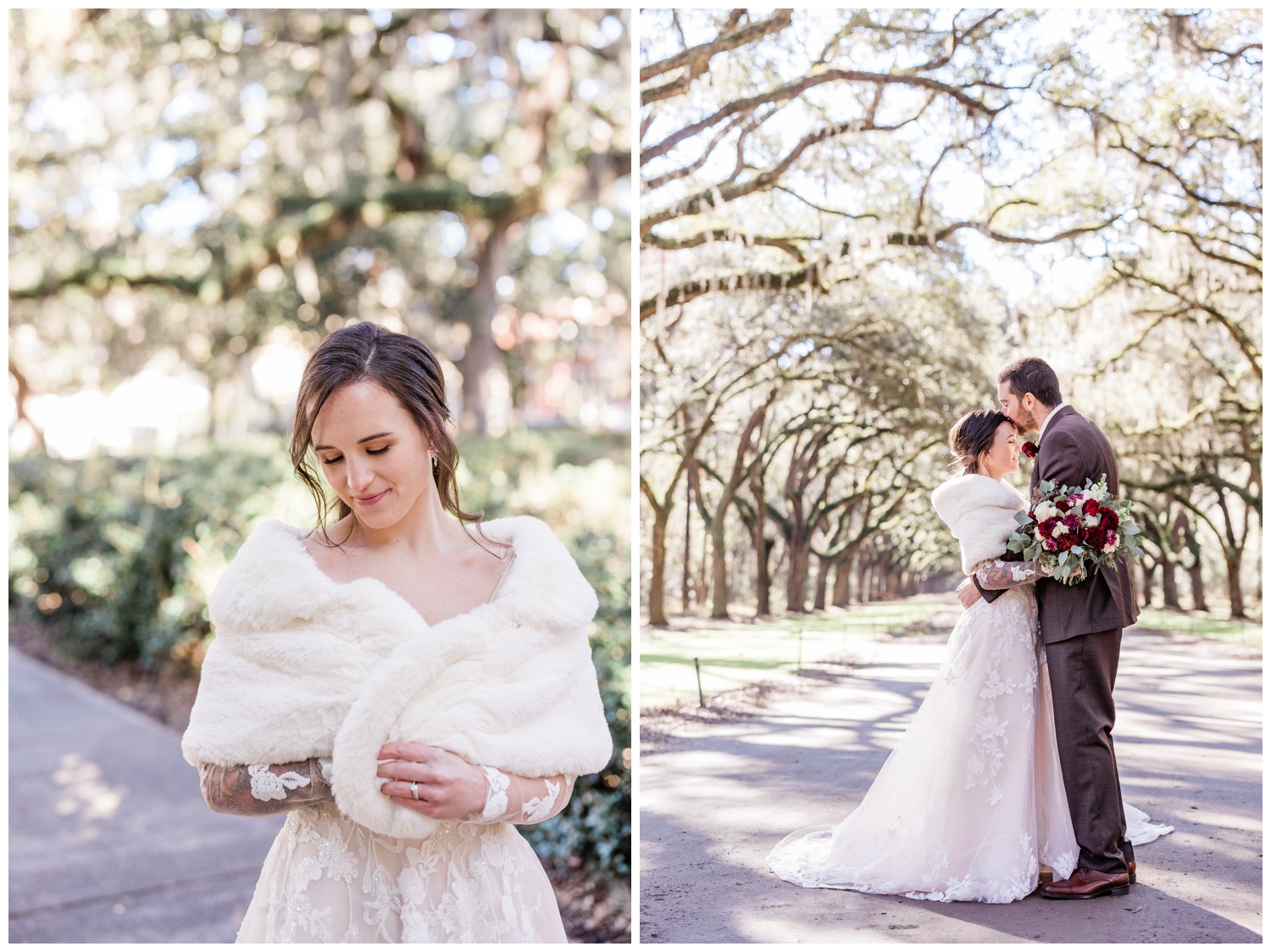 wear a warm wrap to stay warm - the savannah elopement package