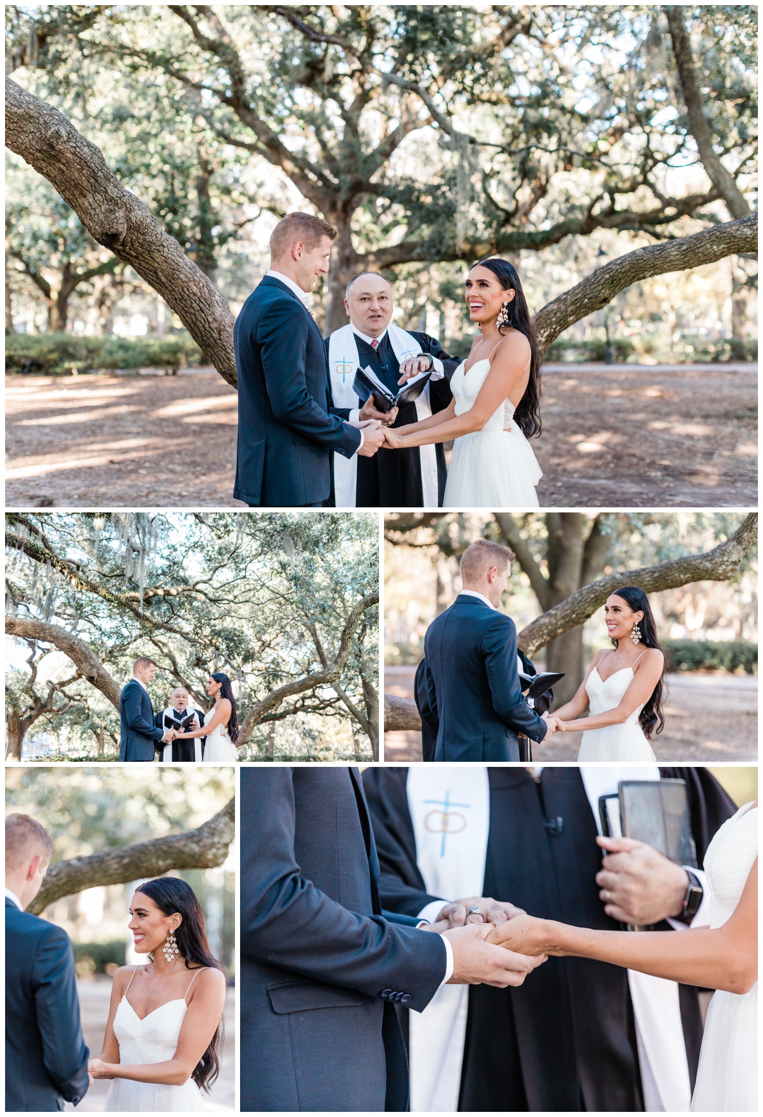 ceremony - savannah elopement package - Forsyth park