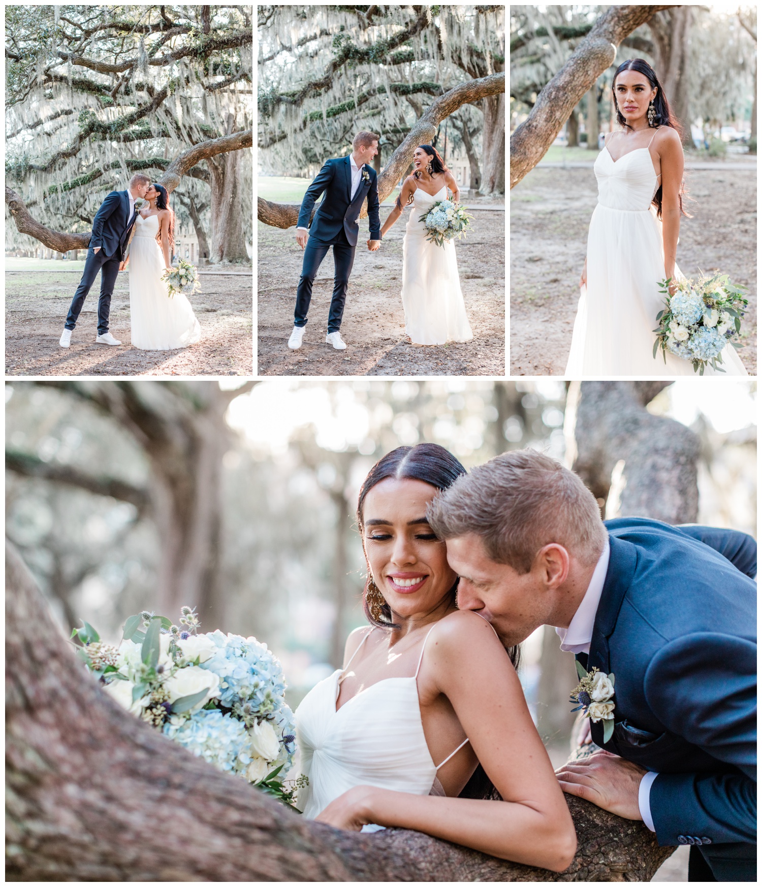 couples photos in Forsyth park - savannah elopement package