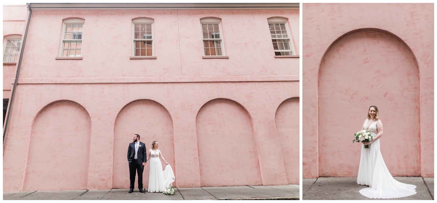 Pink house photos - the savannah elopement package - Reynolds Square Elopement