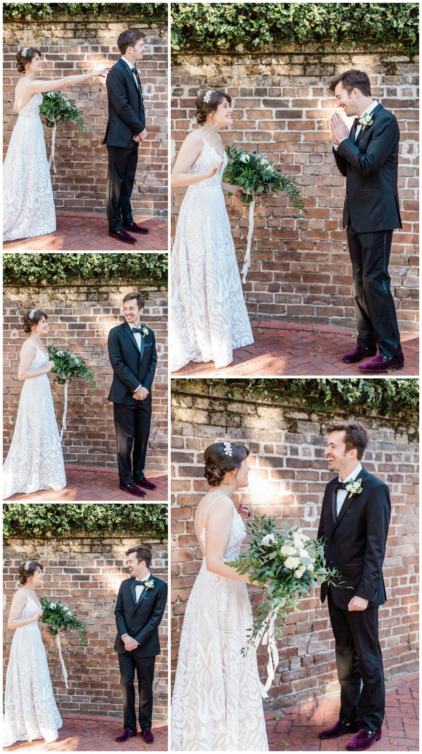 first look photos - helena and colm - the savannah elopement package - flowers by ivory and beau