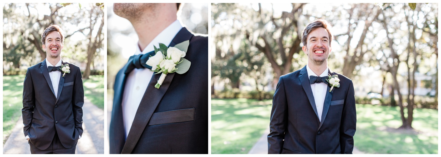 groom portraits with the savannah elopement package - flowers by ivory and beau