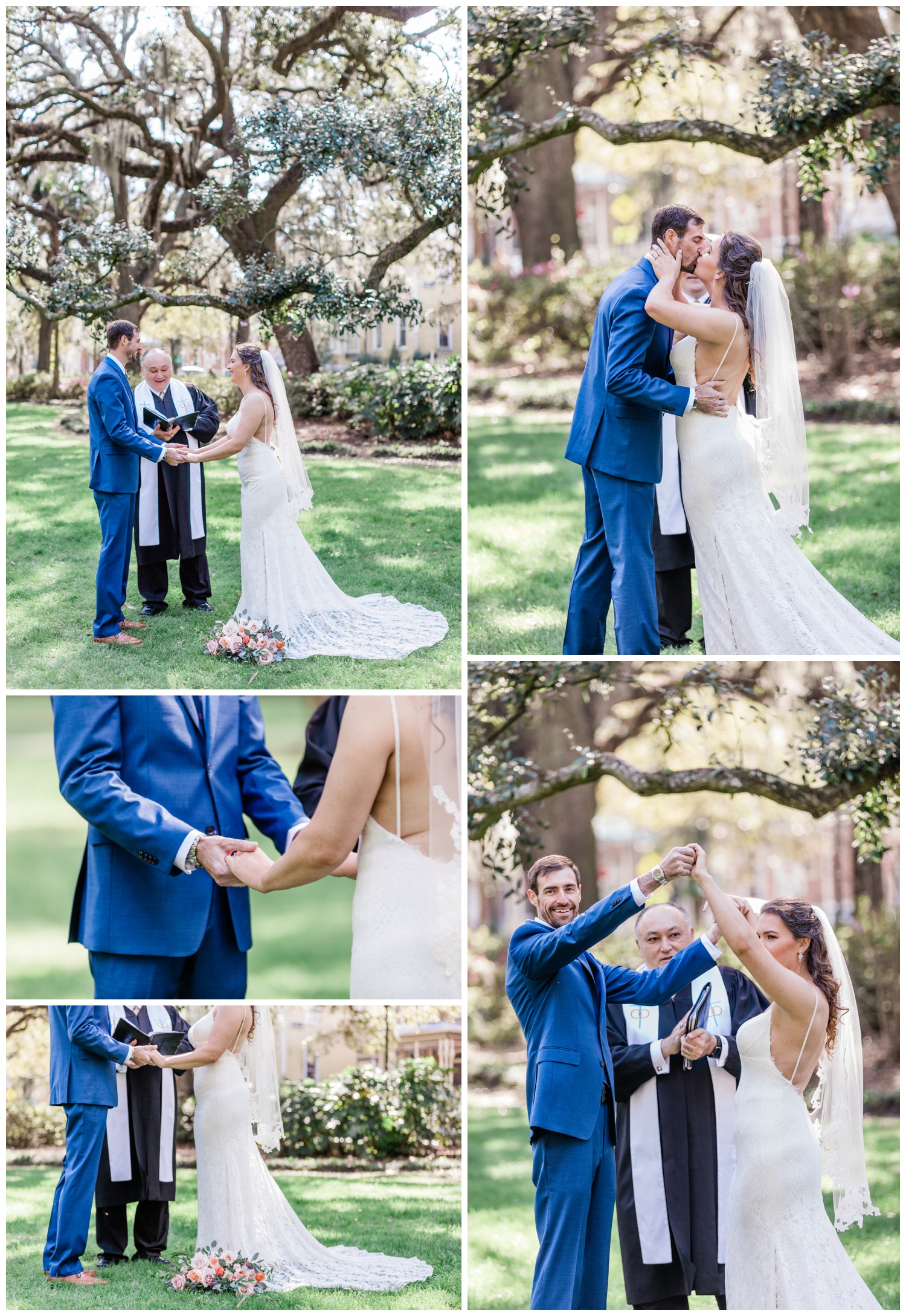 Elopement Under the Oaks - officiating by Revered Joe - the savannah elopement package