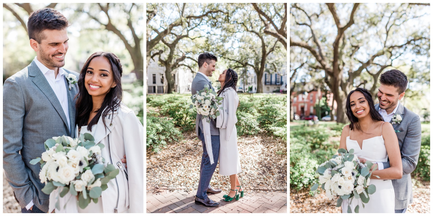couples portraits - the savannah elopement package - flowers by ivory and beau