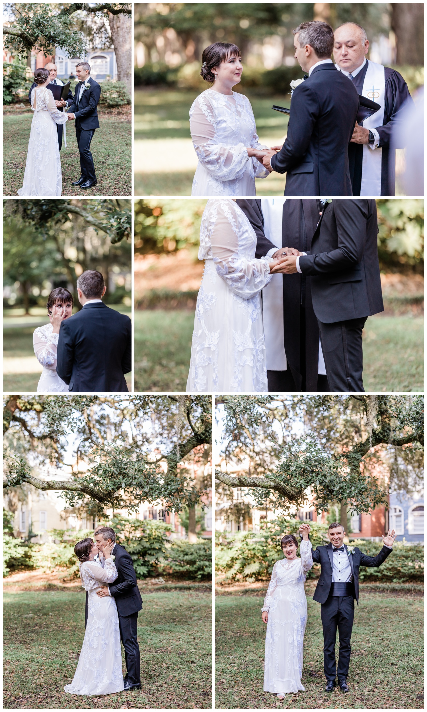 Ceremony at Forsyth Park - the savannah elopement package - officiating by Reverend Joe