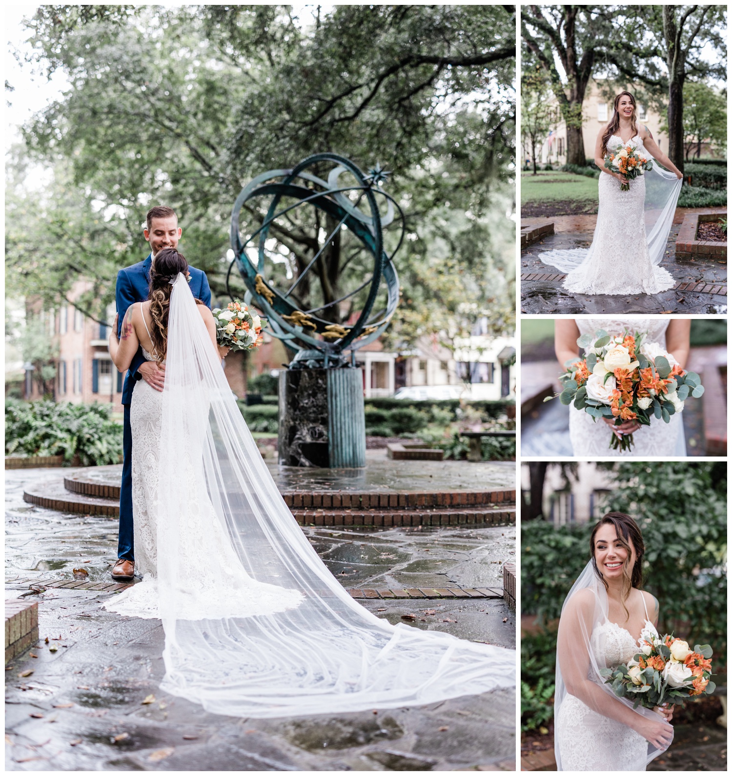Couples portraits in savannah - flowers by ivory and beau - makeup by royal makeup and hair