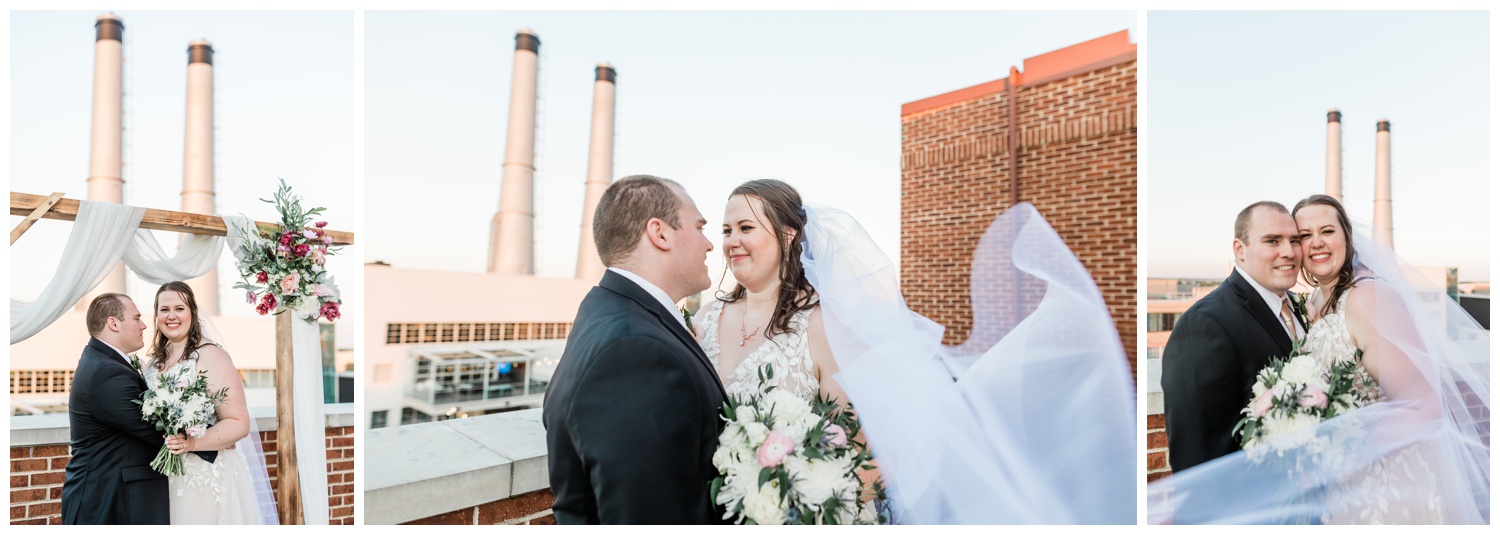 Couples photos on the rooftop of the alida hotel - the savannah elopement package