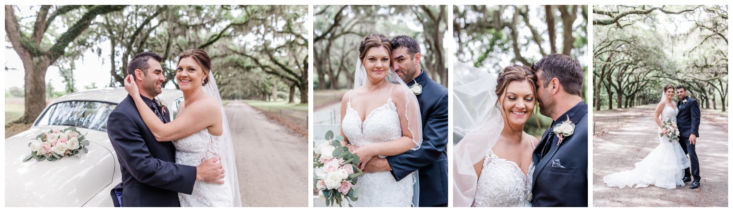 Couples portraits at Wormsloe - the savannah elopement package