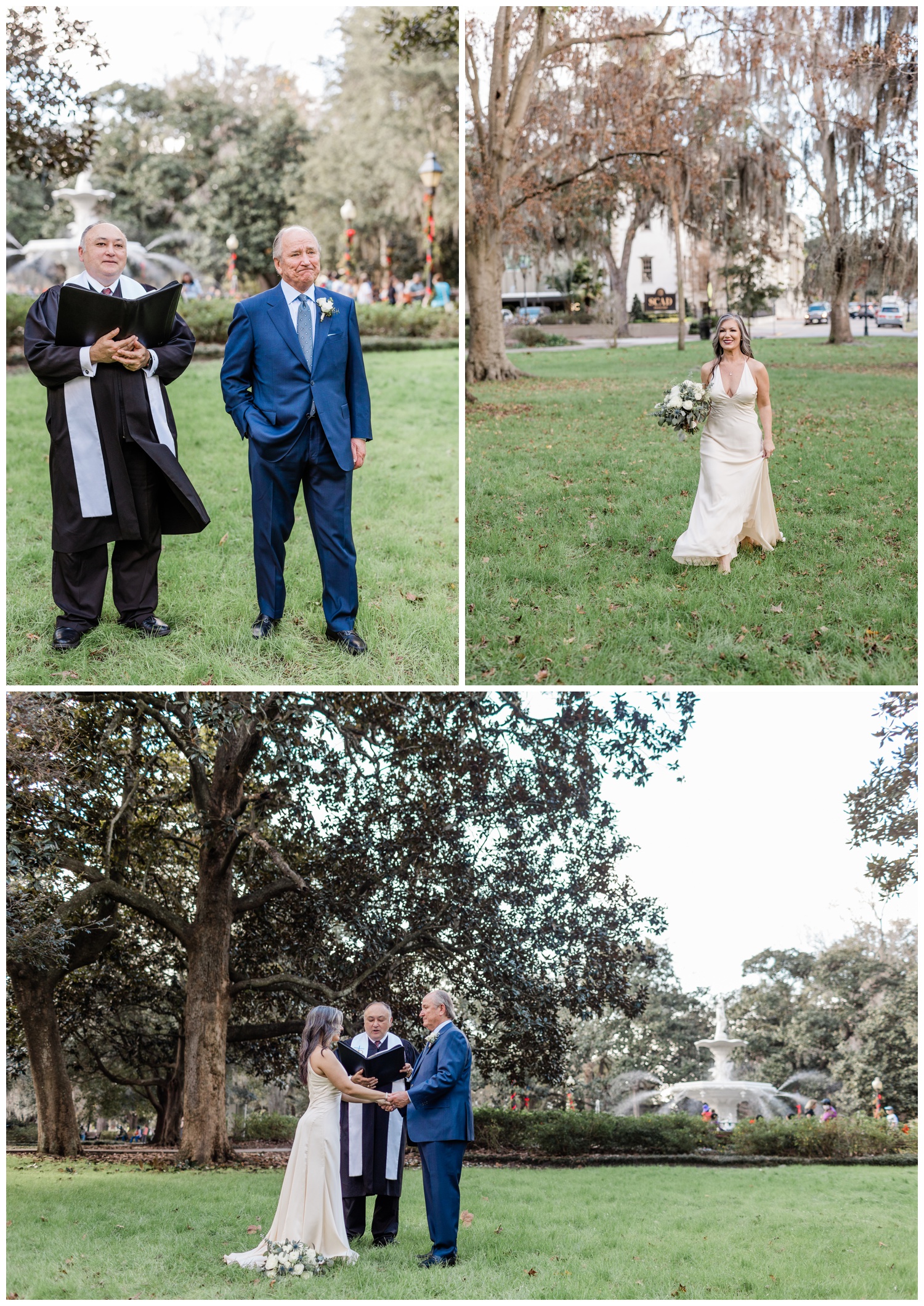 Elopement at The Fountain - officiating by Reverend Joe
