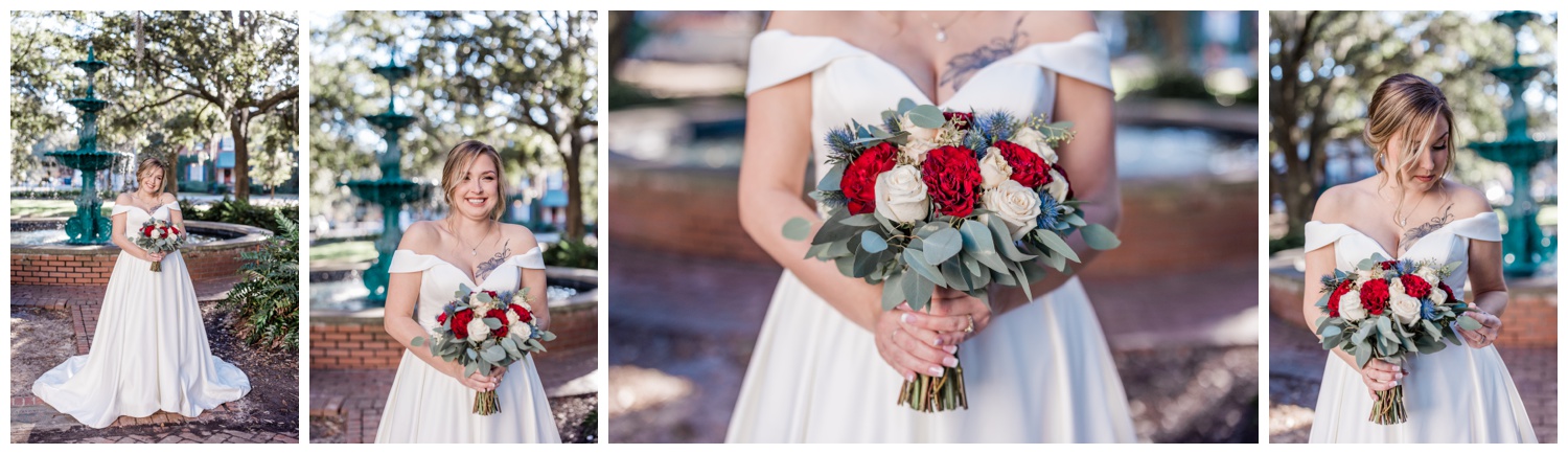 Elopement at Lafayette Square - bridal portraits - flowers by ivory and beau