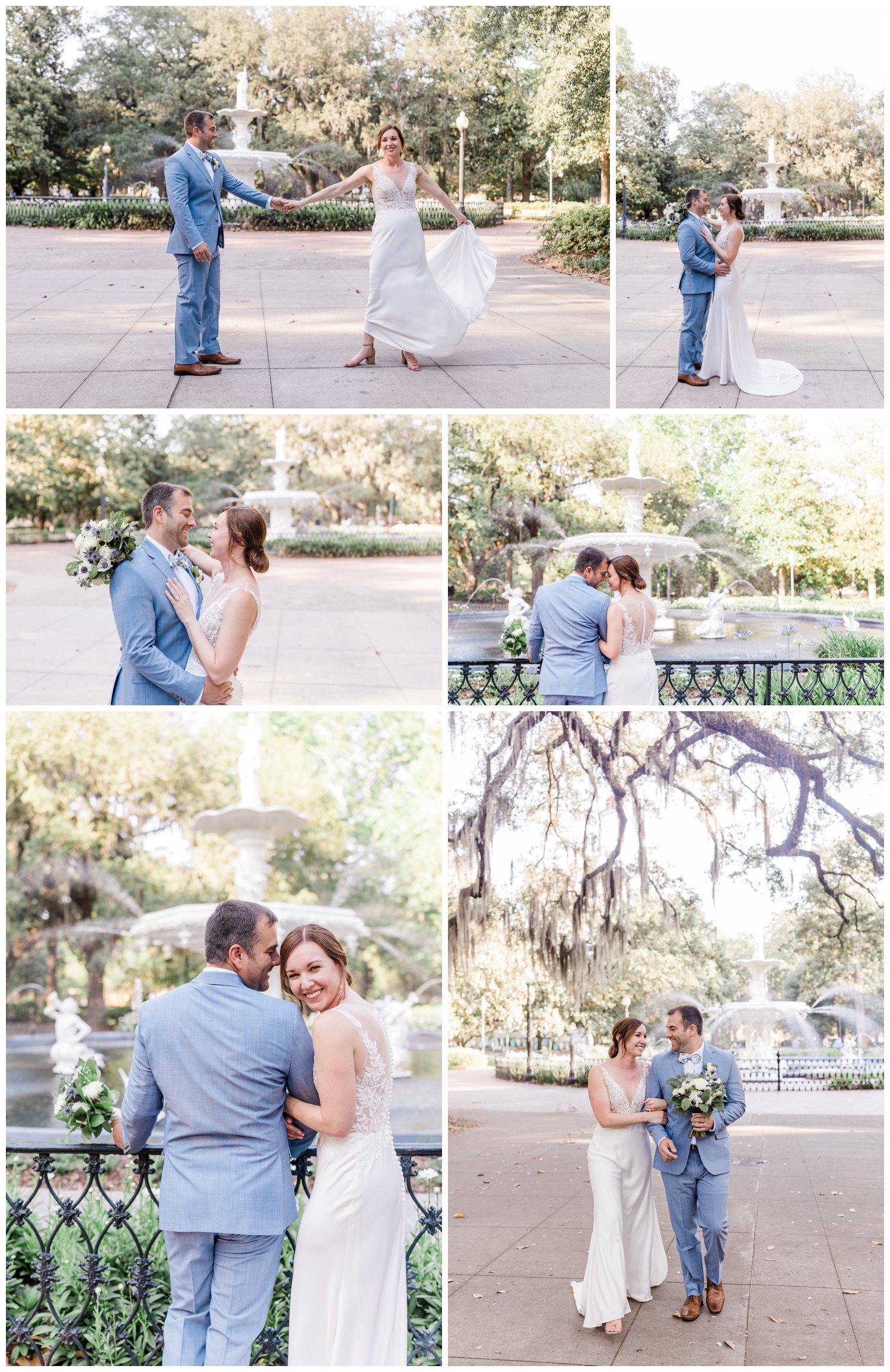 couples photos in forsyth park - taylor brown photography - makeup by royal makeup and hair