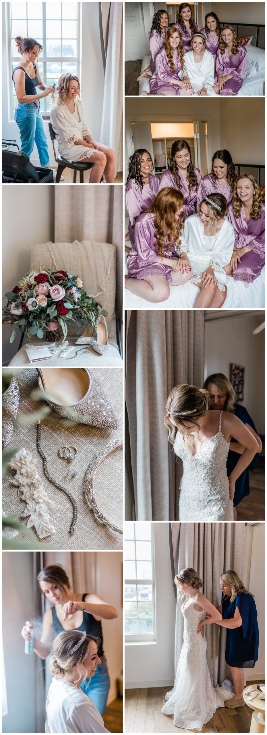 Getting ready photos - apt b photography - flowers by ivory and beau - makeup and hair by royal makeup and hair