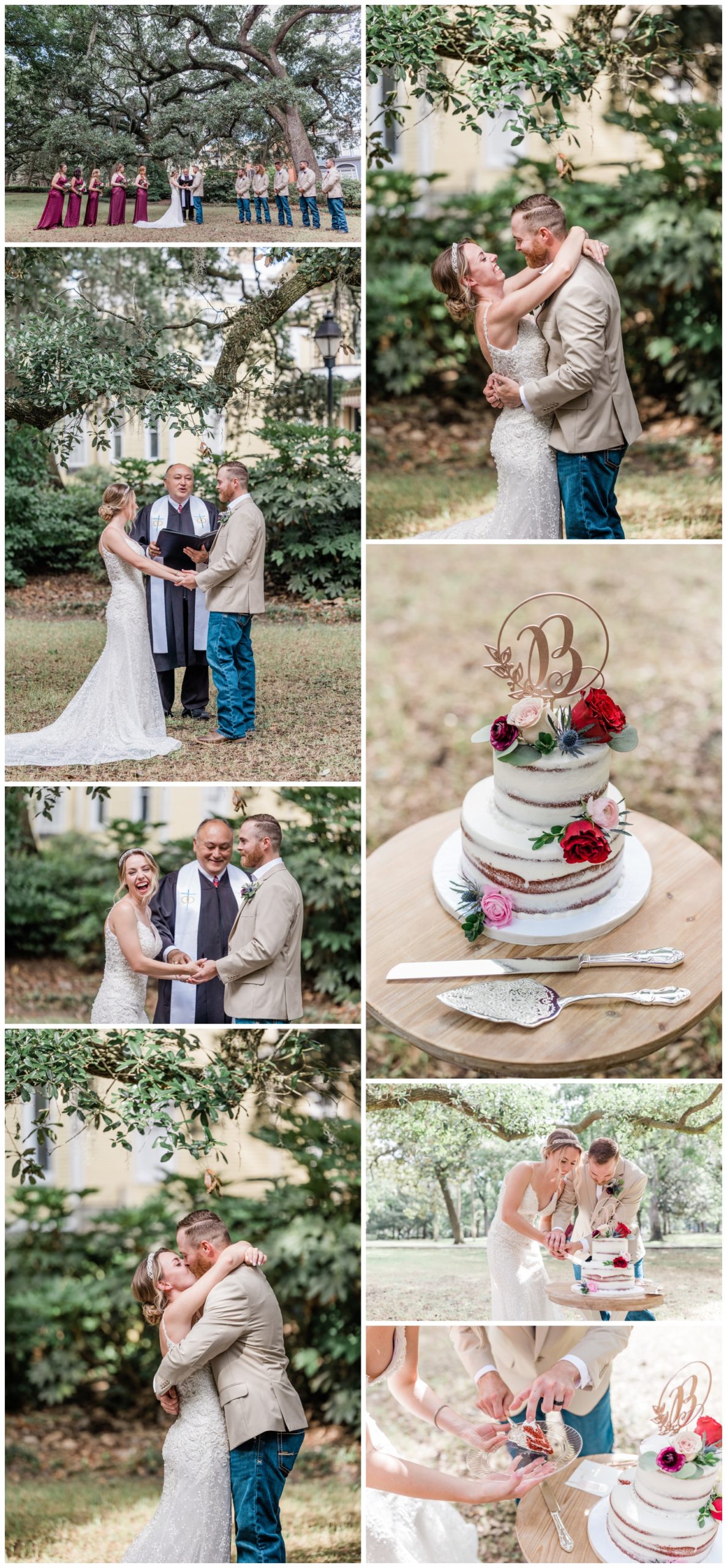 Elope at Forsyth Park - officiating by reverend joe - cake by wicked cakes of savannah - apt b photography