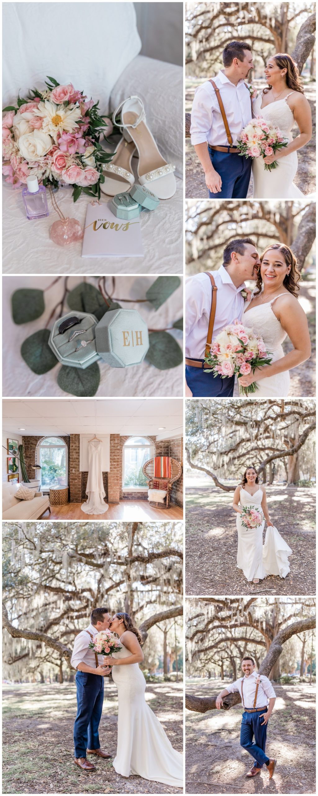 Elopement at Monterey Square. apt b photo, royal makeup and hair, ivory and beau florals