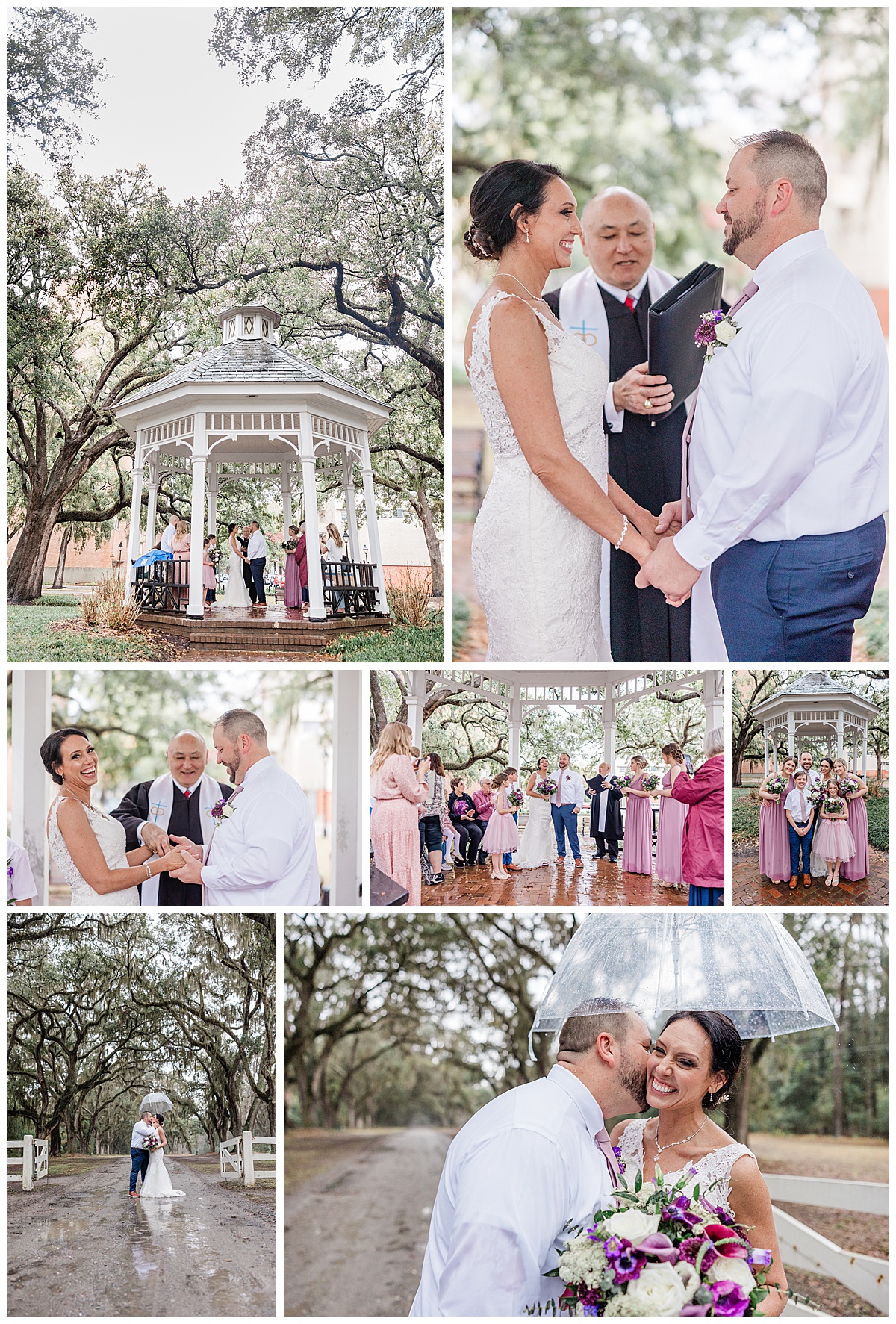 Rainy Elopement in Savannah