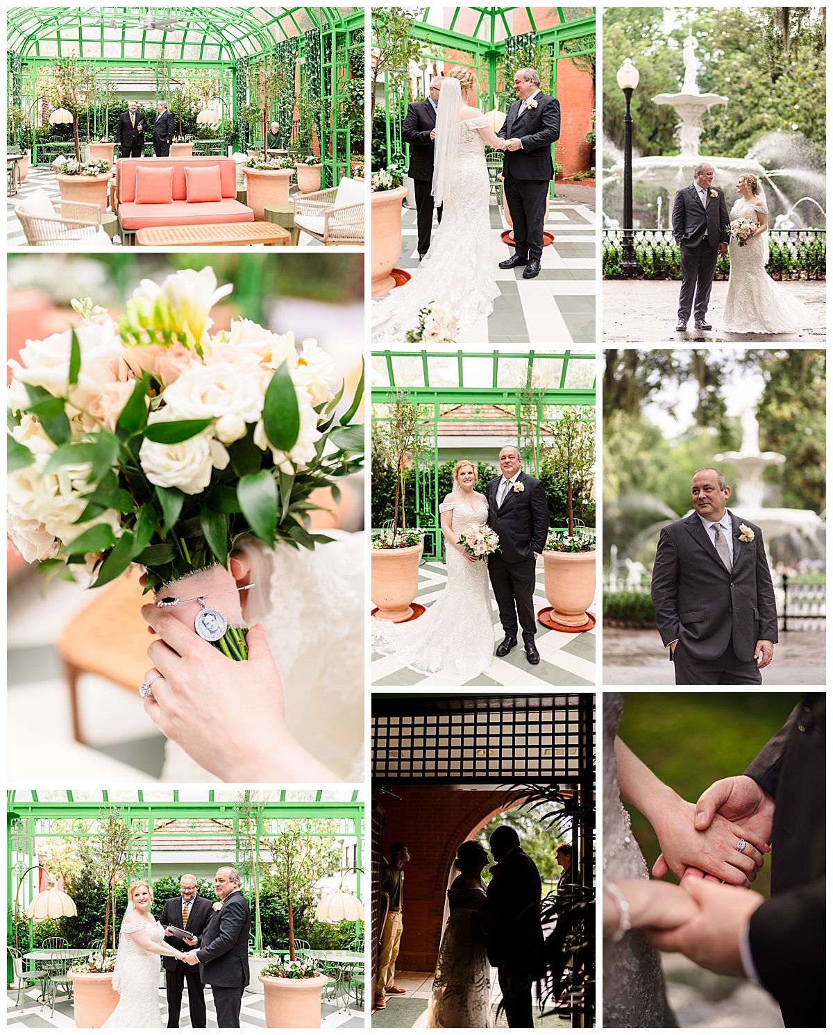 Cozy Elopement at Hotel Bardo - bud johnson photography, ivory and beau flowers, royal makeup and hair, wicked cakes of savannah, reverend Danny.