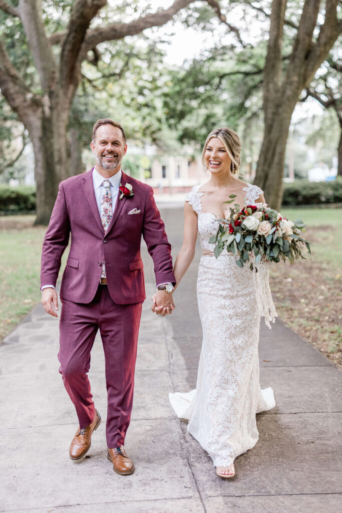 Savannah elopement package in forsyth park