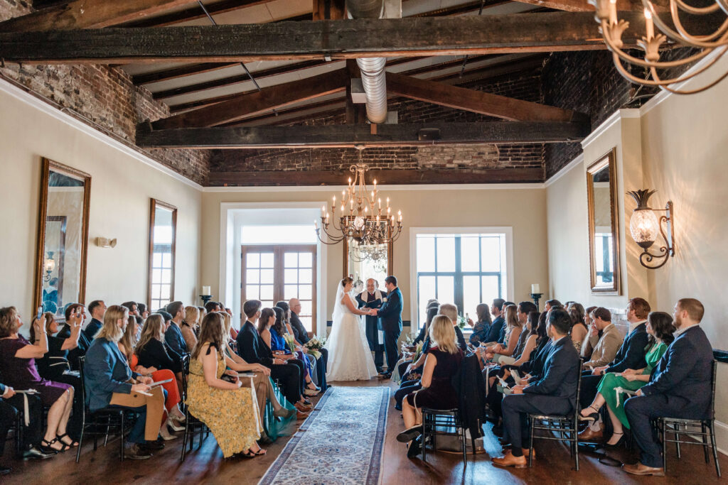 What happens if it rains on your Savannah wedding day? | Micro wedding ceremony with Savannah Elopement Package at Vic's on the River