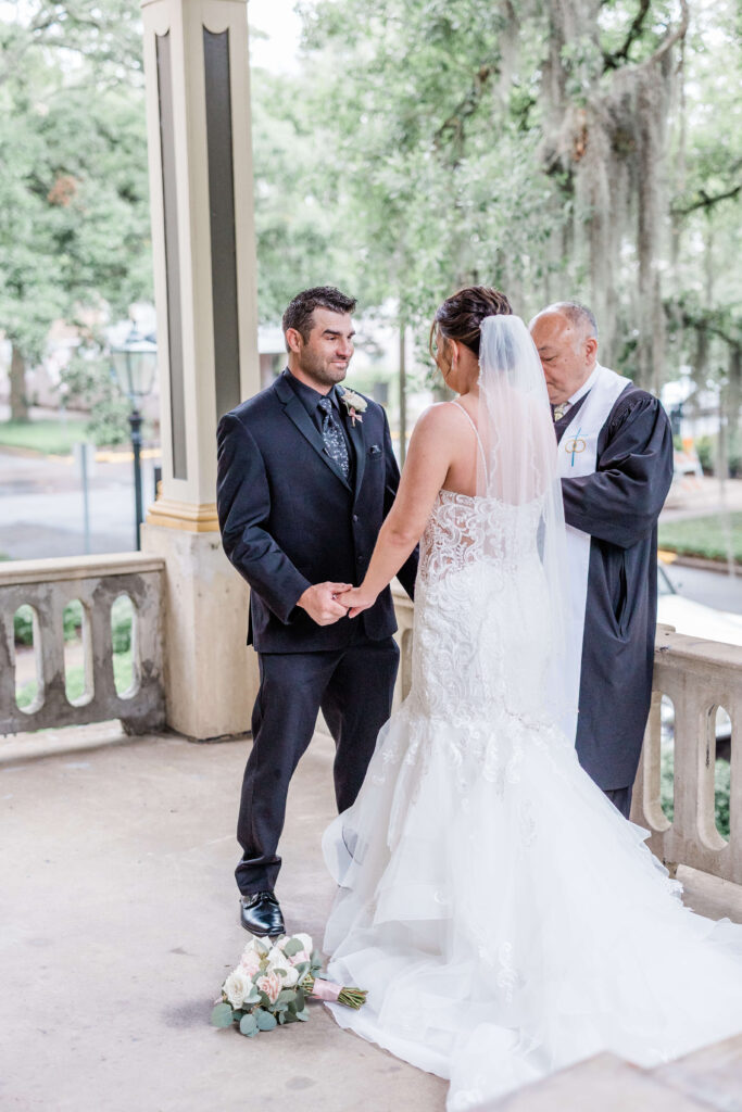 Rainy day elopement at the Gastonian with the Savannah Elopement Package